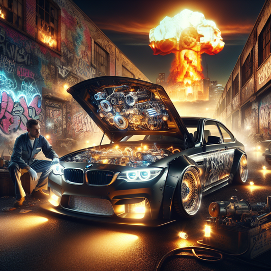 Paraguas automático BMW con luz LED y diseño //M exclusivo