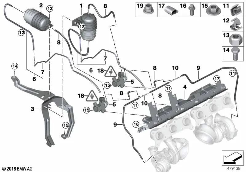 Cabo para cabos para BMW E82, E88, E90, E91, E92, E93, F01, F02, E89 (OEM 13717557970). BMW original.