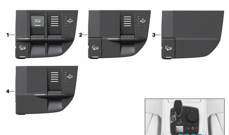 Interruptor HDC OEM 61319495372 para BMW X3 F97, X4 F98, X5 F95/F95N/G05/G05N/G18, X6 F96/F96N/G06/G06N, XM G09. Original BMW.