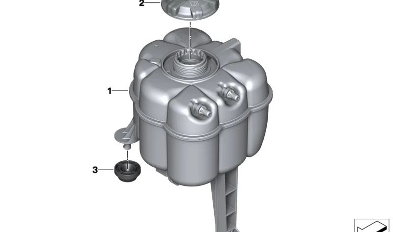 Depósito de expansión OEM 17138477819 para BMW G60, G61, G68, G70. Compatible con i5 eDrive, i5 xDrive, i5 M60 xDrive. Original BMW.