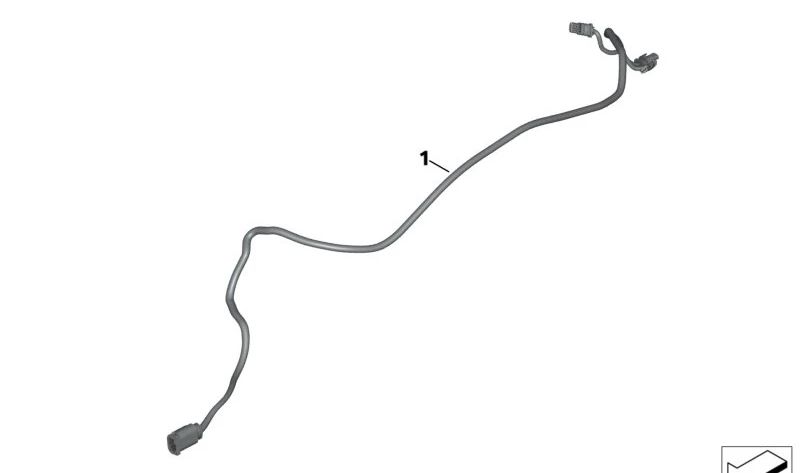 Chicote traseiro OEM 61111542505 para motocicletas BMW R 18, R 18 Classic. Originais BMW Motorrad.