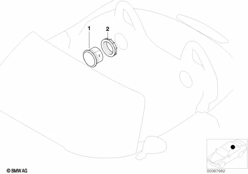 Altavoz de tonos medios para BMW E52 (OEM 65138387427). Original BMW