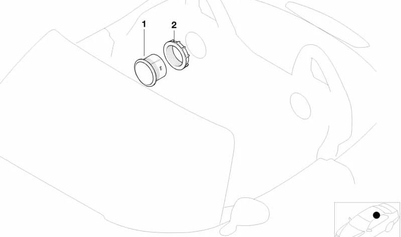 Altavoz de medios OEM 65138368243 para BMW E46, E52. Original BMW.