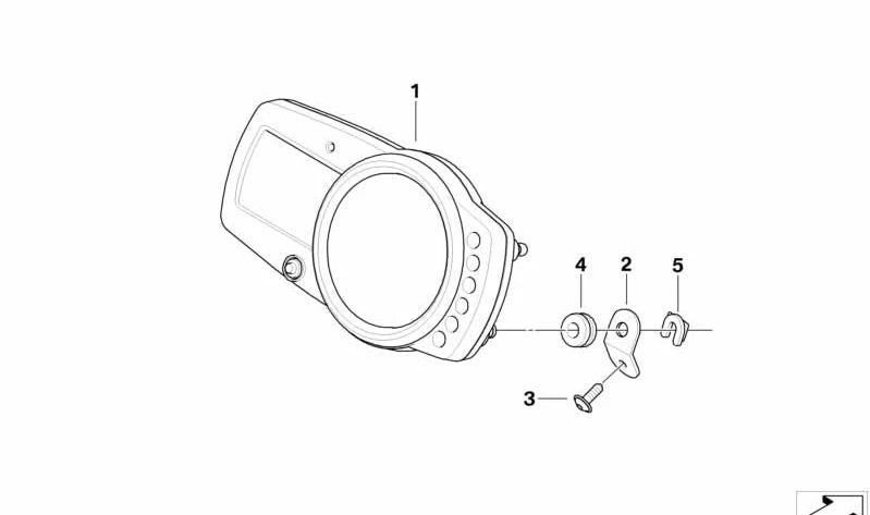 Cuadro de instrumentos OEM 62118526530 para BMW Motorrad G 650 GS, G 650 GS Sertão. Original BMW Motorrad.