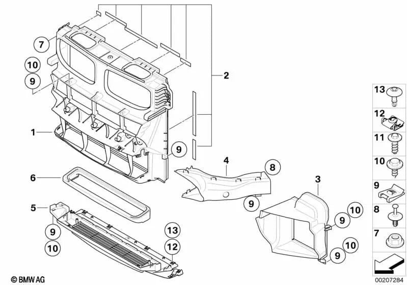 Sellado Radiador de Baja Temperatura para BMW X5 E70, X6 E71 (OEM 51647218399). Original BMW.