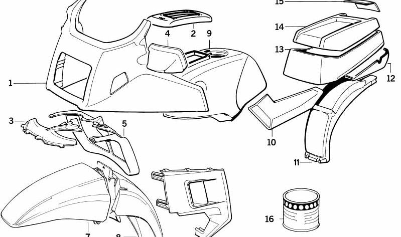 Parte inferior voltada para OEM 46631456001 para BMW Motorrad K100, K75, K100RT... e muito mais. Originais BMW Motorrad.