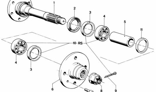 Distanzscheibe pour la série BMW 3 E21 (OEM 33411118874). BMW d'origine