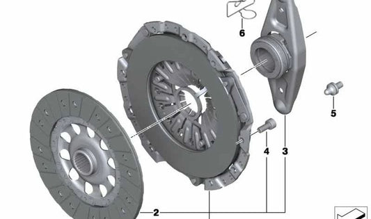 Full Clutch Kit 21207531845 für BMW E46. Original BMW.