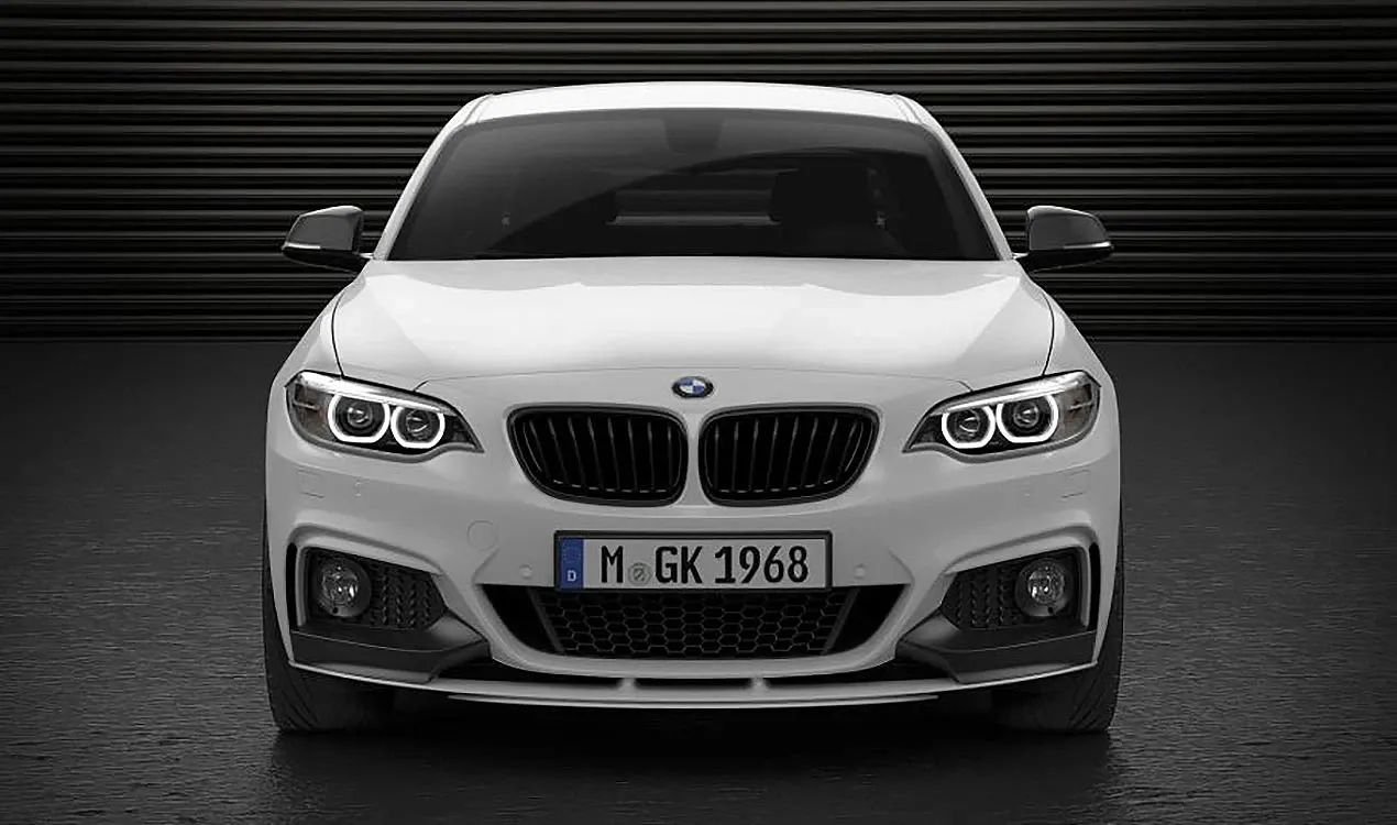 Frontaufsatz M Performance en negro mate para BMW Serie 2 F22, F22N (OEM 51192343367). Original BMW.