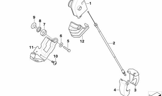 Protección válvula de escape trasera OEM 18307713947 para motos BMW K1200S, K1300S, K1200R, K1300R. Original BMW Motorrad.