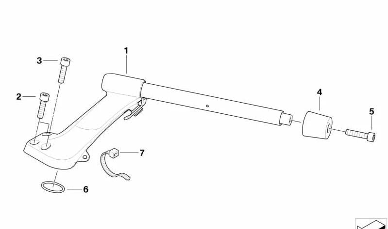 Volante a la derecha OEM 32718543462 para motos BMW R 1200 RT (K26) 2008-2014. Original BMW Motorrad.