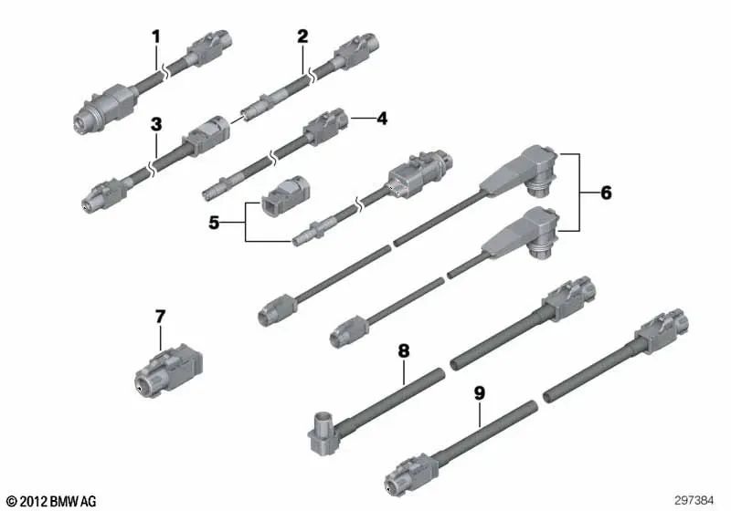 Cable HSD OEM 61119244249 para BMW X5 E70, X5 E70 LCI. Original BMW.
