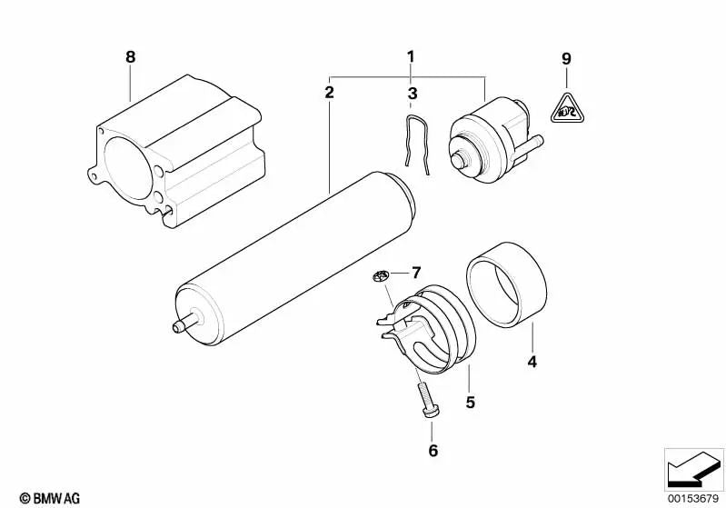 Goma amortiguadora OEM 13327794593 para BMW Serie 3 E46 (330d xDrive). Original BMW.