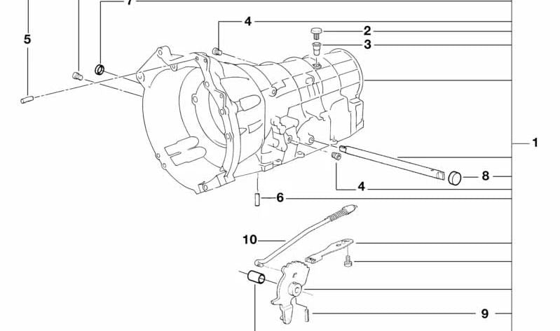 Pasador cilíndrico OEM 24101219418 para BMW E36, E46, E90, E91, E92, E34, E39, E60, E61, E32, E38, E83, E53. Repuesto original BMW. Ideal para fijación en caja de cambios y transmisión.