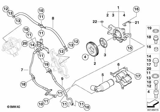 Distanciador para BMW 5 E60 Series, E61N Series 6 E63, E64 (OEM 1136783748). BMW original