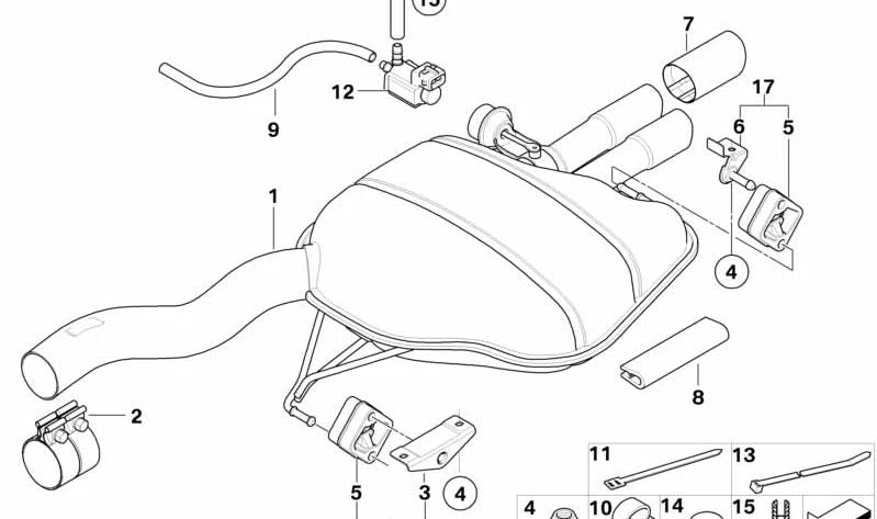 Door edge protection OEM 51721866416 for BMW E60, E61. Original BMW.