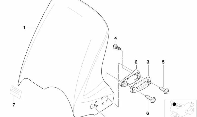 Placa de soporte izquierda OEM 46637652855 para motos BMW R1150GS (09/1998 - 11/2003). Original BMW Motorrad.