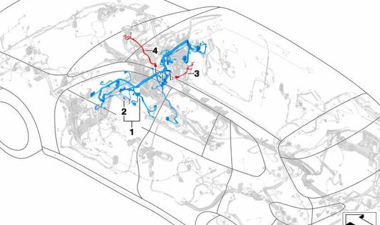 Cableado embellecedor OEM 61128798335 para BMW G05, F95, G06, F96, G07. Original BMW.