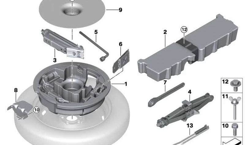 OEM hydraulic cat support 71106878508 for BMW F46 and F48. Original BMW.