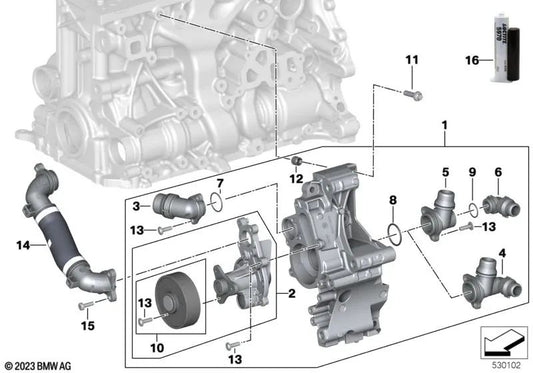 JOINT POUR BMW G42, G20, G21, G28, G22, G23, G26, G30, G31, G38, G60, G32, G11, G12, G70, G01, G08, G02, G05, G18, G06, G09, G29 (OEM 11518482256). BMW d'origine.