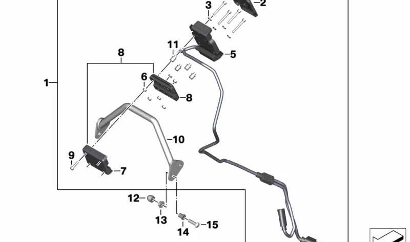 Kit de preinstalación de navegación OEM 77528558291 para BMW Motorrad S 1000 XR K49 (2014-2019). Original BMW Motorrad.