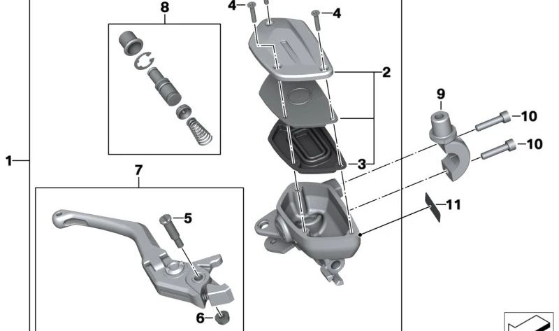 Abrazadera de manillar OEM 32728393011 para BMW Motorrad R 3/20, R 327. Original BMW Motorrad.