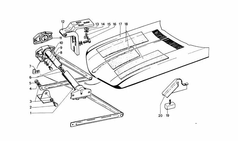 OEM 41615480130 Capo Hinge pour BMW X5 E70 et X6 E71. BMW d'origine.
