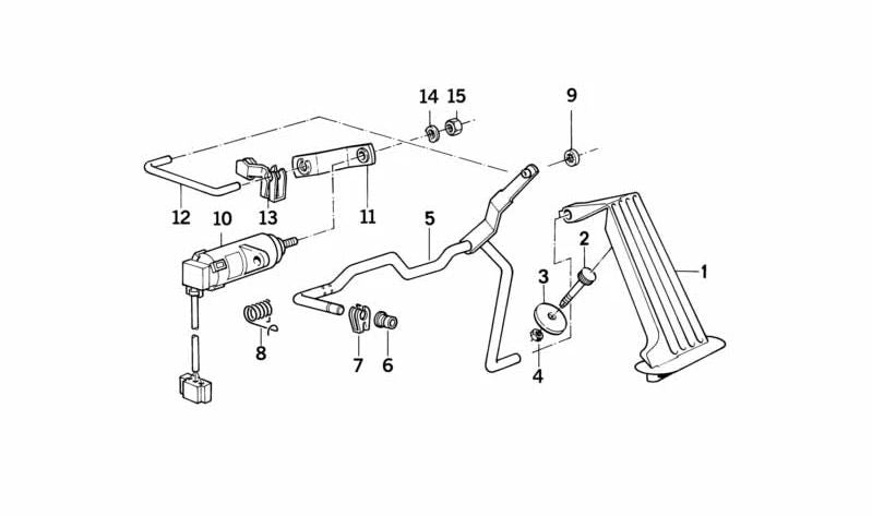 Barra de conexión OEM 35411157693 para BMW E30, E31, E34, E36, E38. Pieza original BMW.