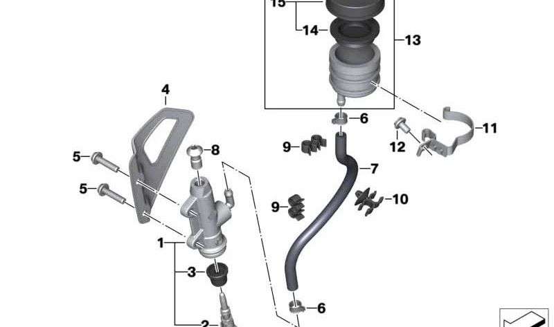 Varilla de presión OEM 34317710504 para motos BMW Motorrad R nineT, R nineT Pure, R nineT Scrambler, R nineT Racer, R nineT Urban G/S. Original BMW Motorrad.