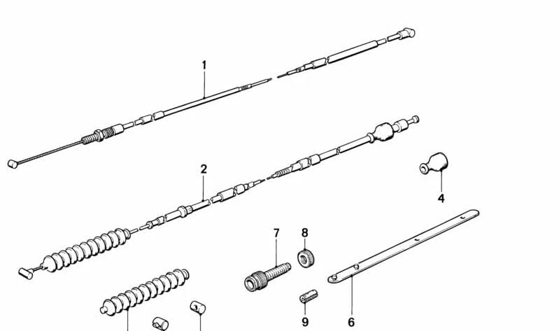 Cable del embrague OEM 32732324960 para motos BMW K75, K100, K1100... y más. Original BMW Motorrad.