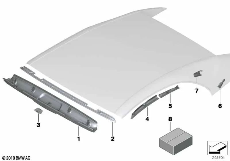 Rivestimento della trasmissione di emergenza OEM 54347226959 per BMW Serie 6 F12, F13. BMW originale.