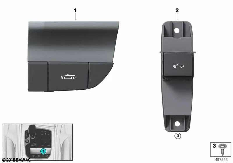 Convertible Top Switch for BMW 4 Series G23 (OEM 61319473278). Original BMW