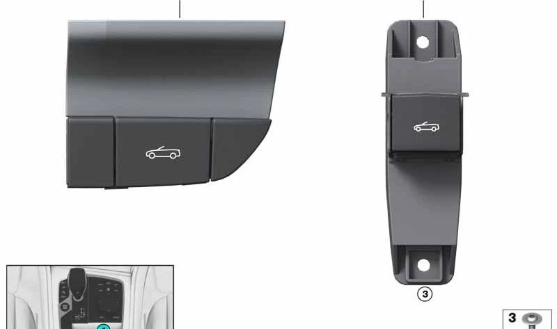 Hood switch for BMW Z4 G29 (OEM 61319473612). Genuine BMW