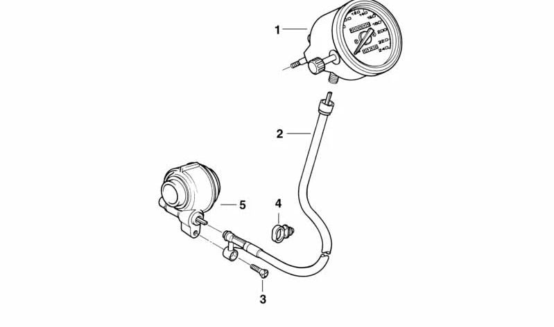 Impulsión de tacómetro OEM 62122306532 para motos BMW R1100R, R1100RT, R850R, R850RT. Original BMW Motorrad.
