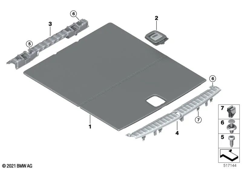 Boot floor for BMW I20 (OEM 51476926684). Original BMW