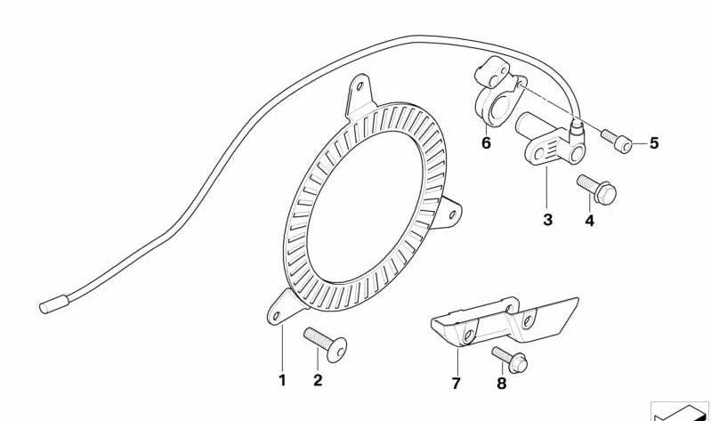 Tornillo M4X10 OEM 16112345082 para BMW Motorrad F650, G650 X, R850 R, R1100 RT... y más. Original BMW Motorrad.