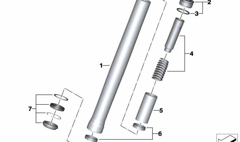 Spieldruckdocke OEM 31428549109 für BMW Motorrad F 800 R (FK73) Jahre 2014-2019. Originaler Ersatz BMW Motorrad.
