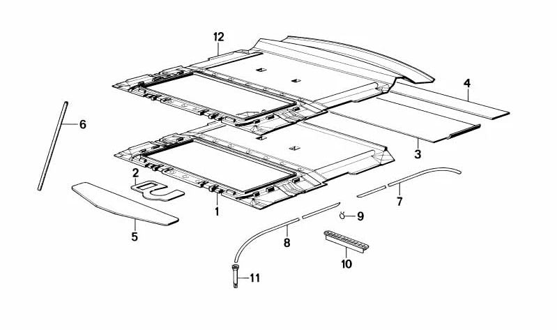 Aislante acústico tapa OEM 51481859391 para BMW E24. Pieza original BMW. Ideal para reducir ruidos interiores.