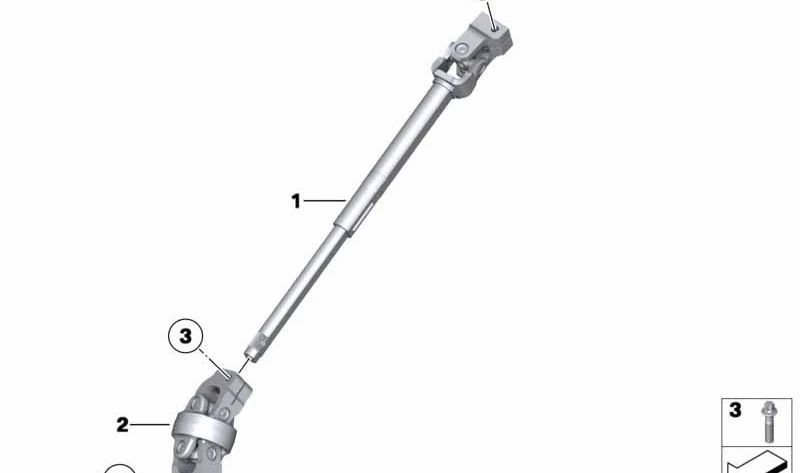 Asse di direzione inferiore 32306799878 per BMW X1 E84 {XDrive18d, XDrive20D, XDrive23D, XDrive25d}. Compatibile con modelli manuali e automatici. BMW originale.