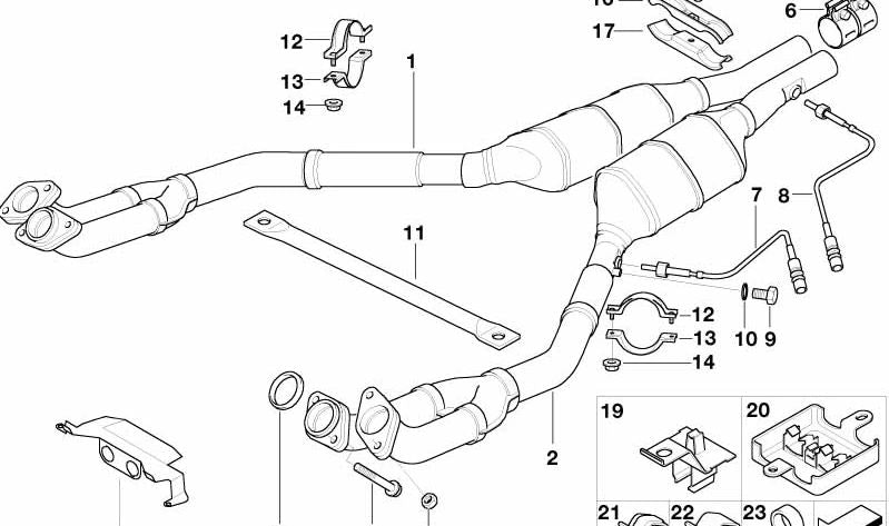 Sonda lambda OEM 11781742053 para BMW E31. Pieza original BMW para control de emisiones y consumo de combustible. Longitud 260 mm. Repuesto esencial para un funcionamiento óptimo del motor.