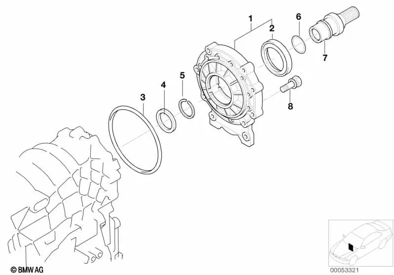 Adjustment shim set for BMW E34, E39, E32, E38, E31, E53, E52 (OEM 24231421555). Original BMW