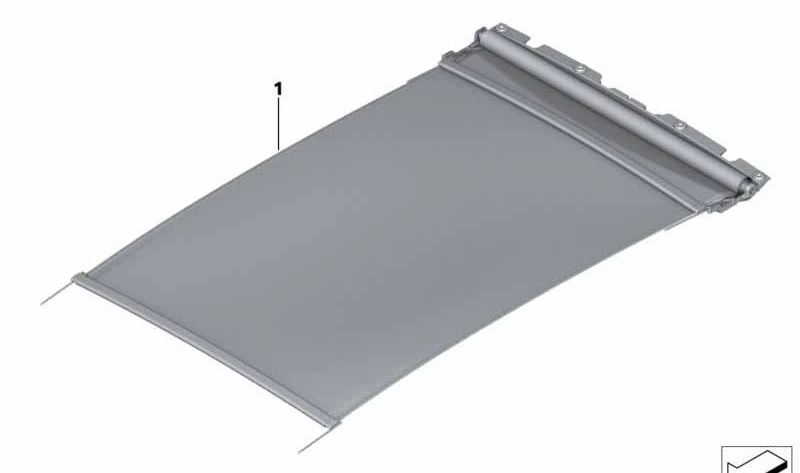 Roll Parasol Panoramic Toit Couleur Canberra Beige OEM 54109466780 pour BMW G02, F98, G06. BMW d'origine.
