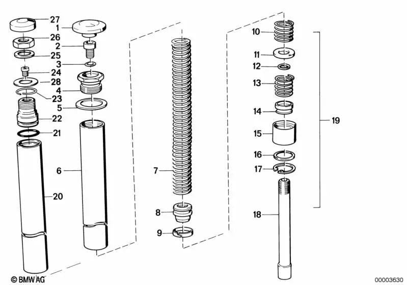 Soporte del resorte OEM 31421452309 para motos BMW R 65, R 80, R 80 RT (1984-1995). Original BMW Motorrad.
