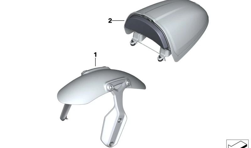 Colin cover "100 years" classic chrome OEM 46818830006 for bmw r ninet motorcycles, R Nnet Pure, R Nine Racer. Original BMW Motorrad.