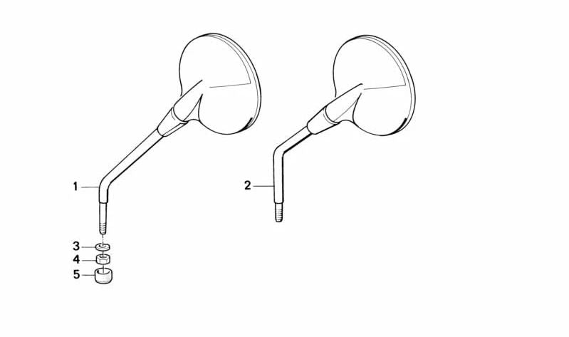 Espejo retrovisor izquierdo OEM 51162302177 para BMW Serie 3 (E30). Original BMW.
