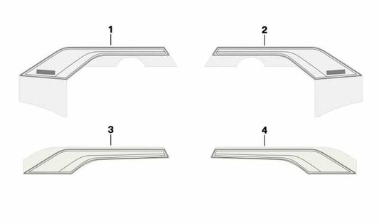 Upper Embels left OEM 51148404695 for BMW Motorrad C 650 GT (K19). Original BMW Motorrad.