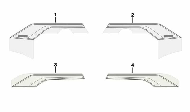 Embellecedor superior derecho OEM 51148404696 para BMW Motorrad C 650 GT (K19) 2015-2020. Original BMW Motorrad.