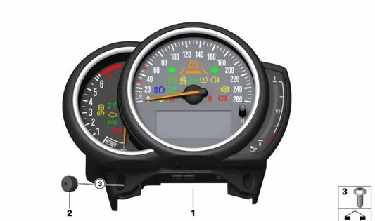 Cuadro de instrumentos OEM 62108796271 para MINI F54, F55, F56, F57, F60. Original MINI.