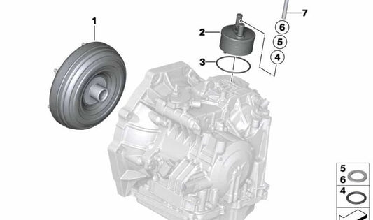 Convertitore di coppia OEM 24407551097 per MINI R52, R53 Cooper S. MINI originale.