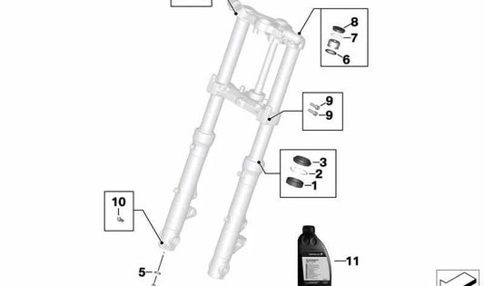 Anillo de muelle OEM 31427702845 para BMW Motorrad F800GT, F800S, F800ST, F800R. Original BMW Motorrad.